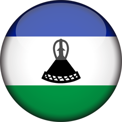 3D rund der Flagge von Lesotho