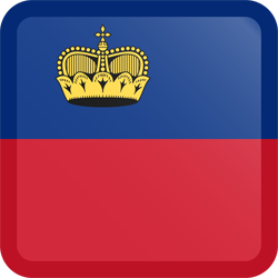 Quadratischer Button der Flagge von Liechtenstein