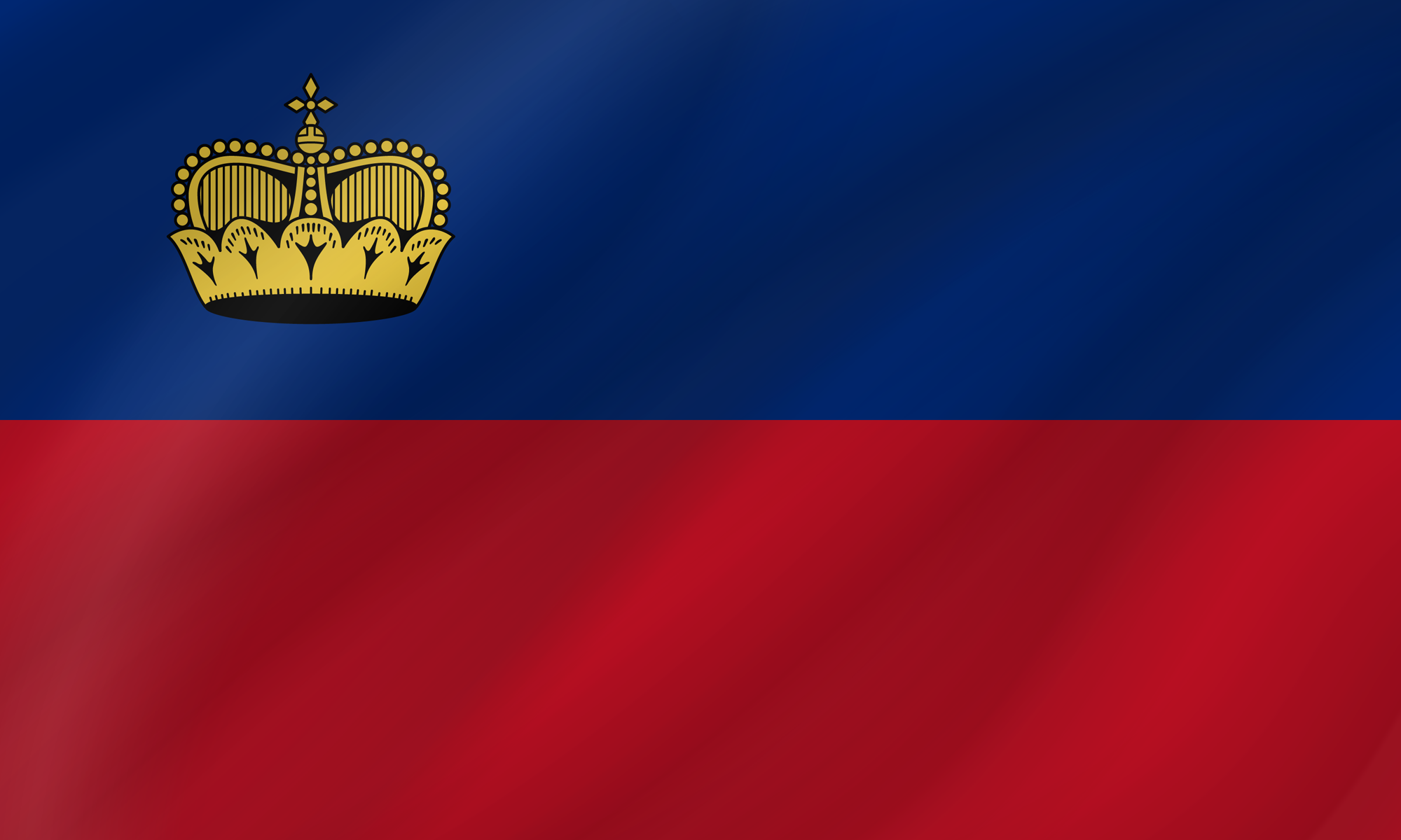 Welle der Flagge von Liechtenstein
