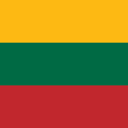 Quadratisch der Flagge von Litauen
