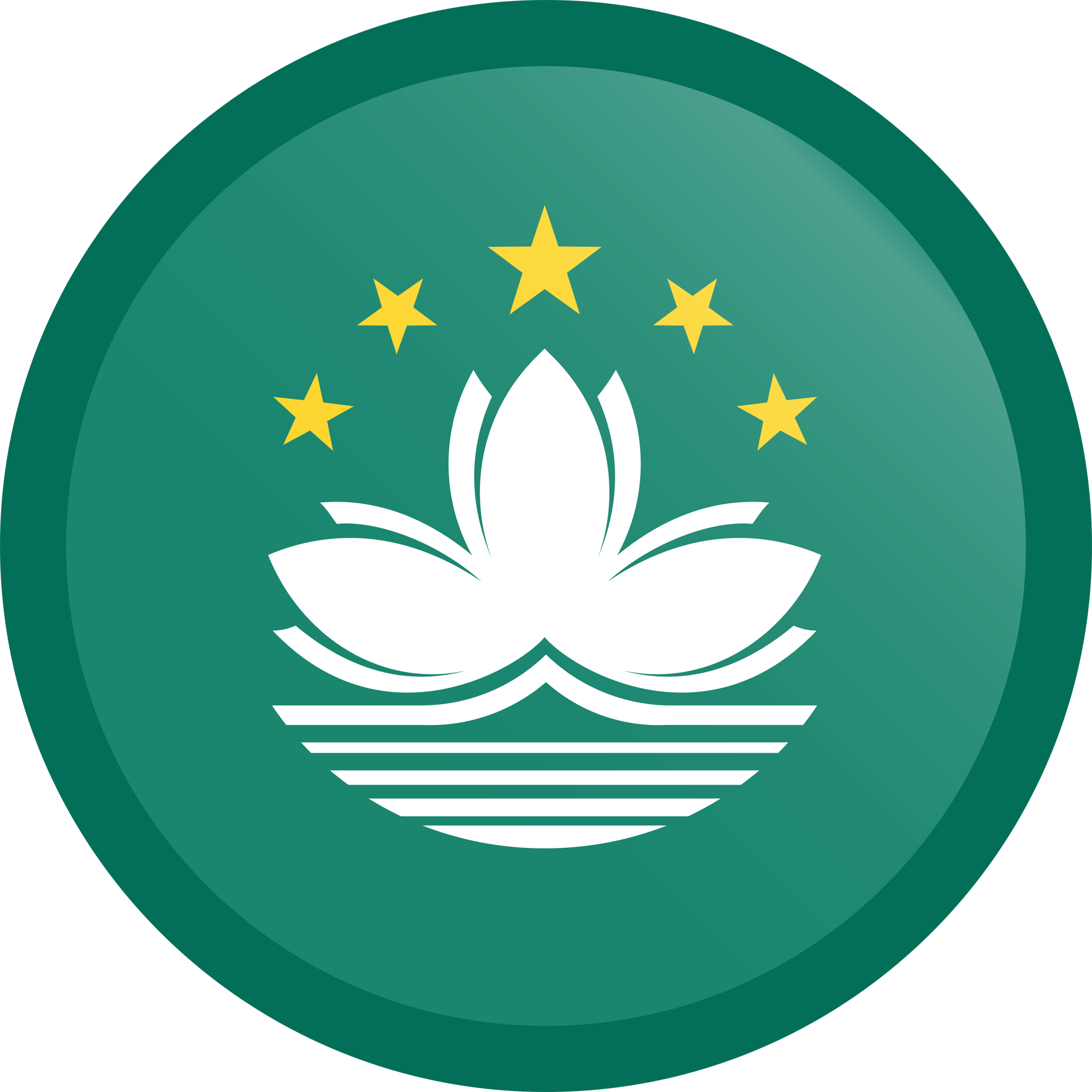 Runder Button der Flagge der Sonderverwaltungsregion Macau