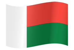 Wehend der Flagge von Madagaskar