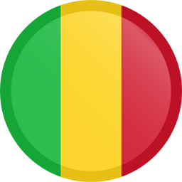 Runder Button der Flagge von Mali