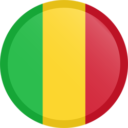 Runder Button der Flagge von Mali