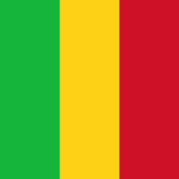 Quadratisch der Flagge von Mali