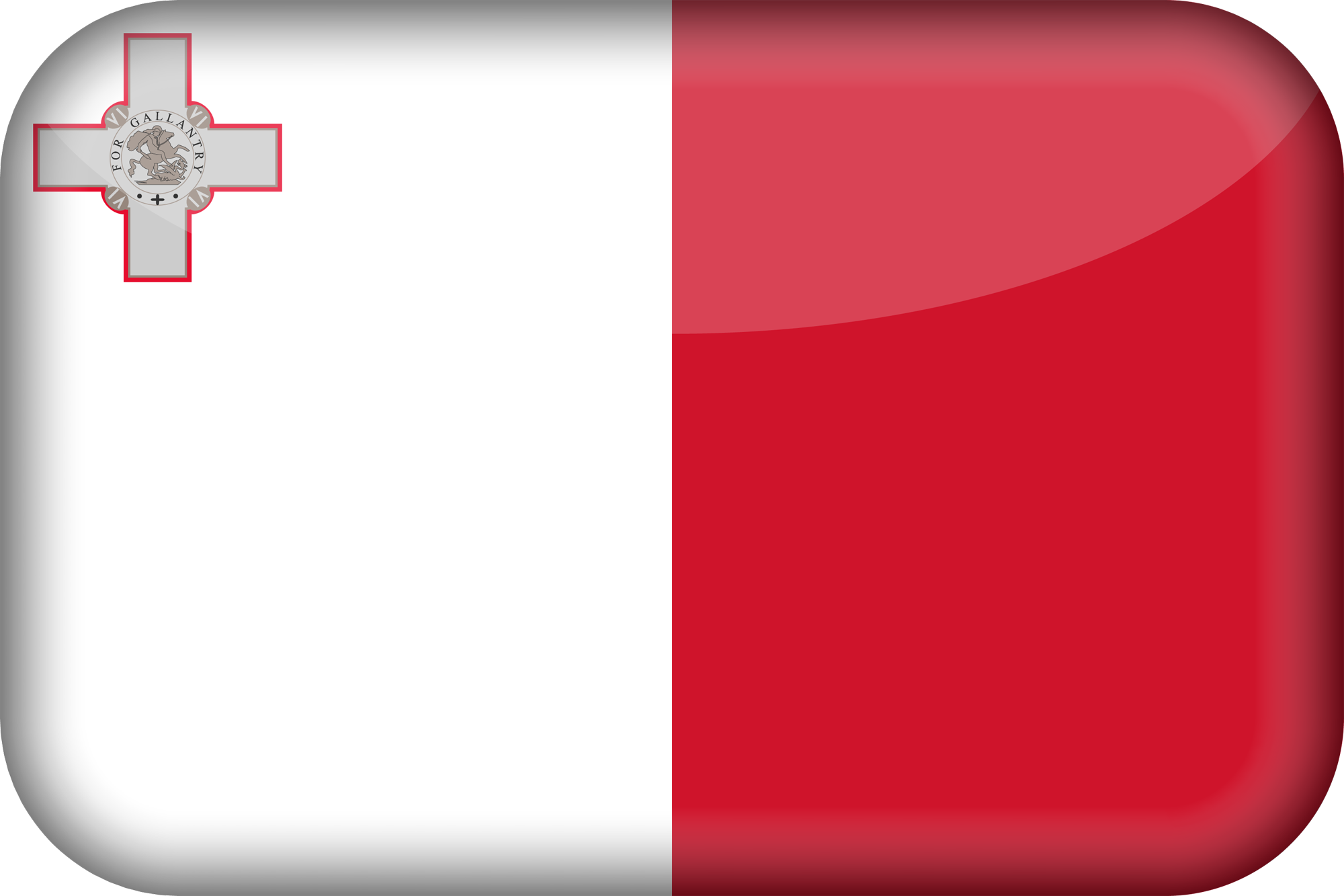 3D der Flagge von Malta