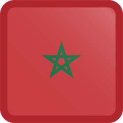 Quadratischer Button der Flagge von Marokko