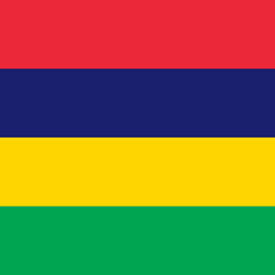 Quadratisch der Flagge von Mauritius
