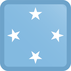 Quadratischer Button der Flagge von Mikronesien