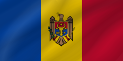 Welle der Flagge der Republik Moldau