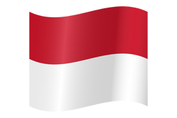 Wehend der Flagge von Monaco