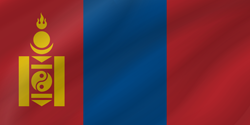 Welle der Flagge der Mongolei