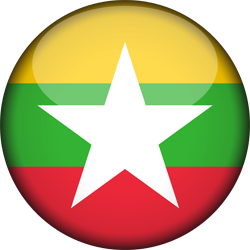 3D rund der Flagge von Myanmar