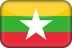 3D der Flagge von Myanmar