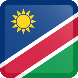 Quadratischer Button der Flagge von Namibia