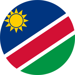 Rund der Flagge von Namibia