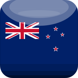 Quadratischer Button der Flagge von Neuseeland