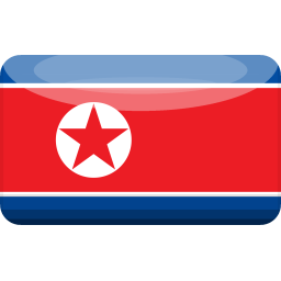 3D der Flagge von Nordkorea