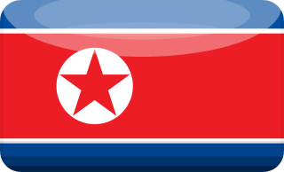 3D der Flagge von Nordkorea