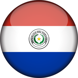 3D rund der Flagge von Paraguay