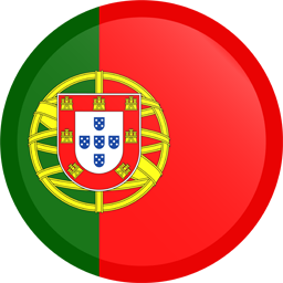 Runder Button der Flagge von Portugal