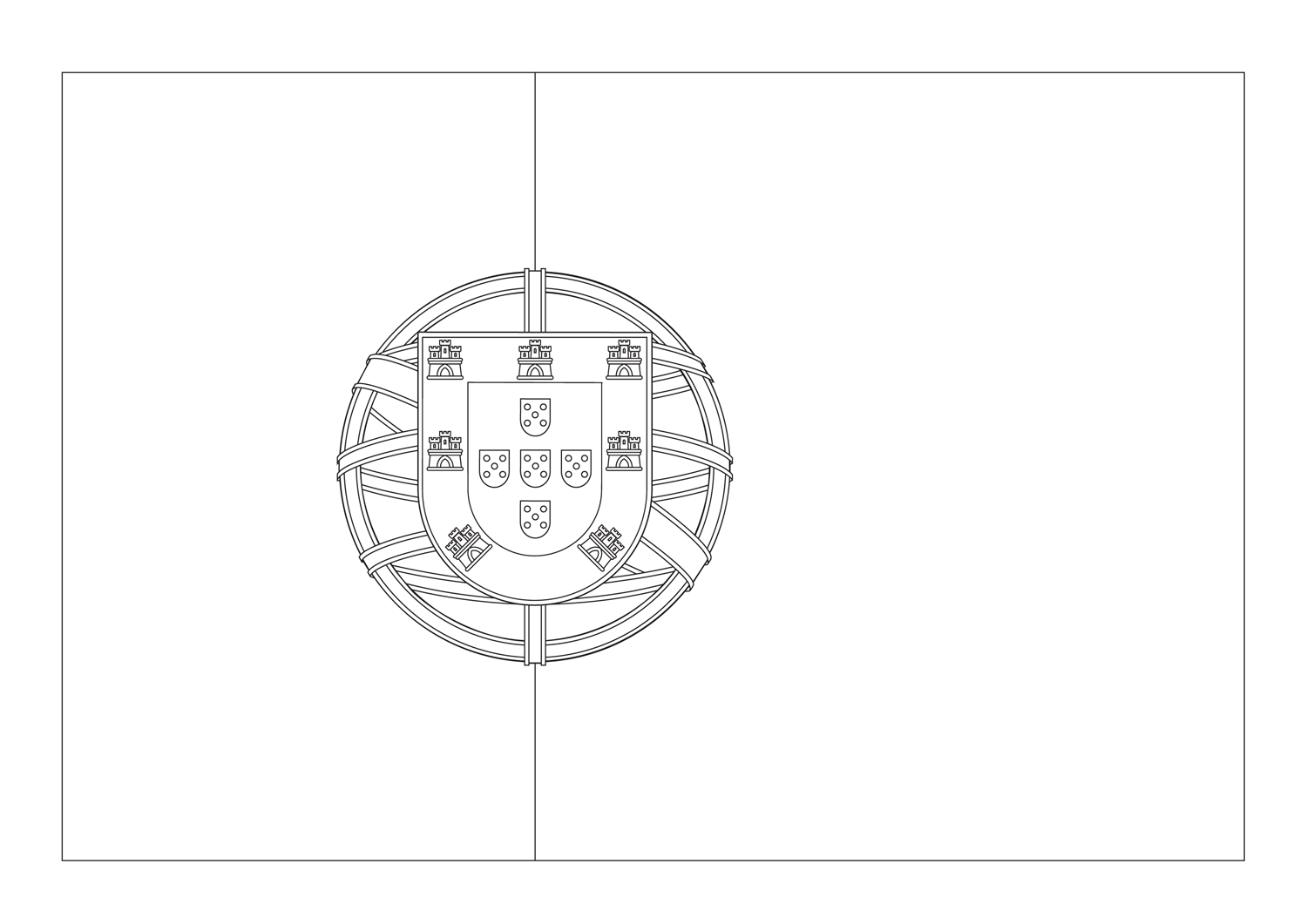 A4 der Flagge von Portugal