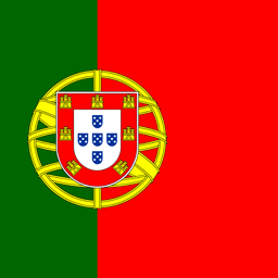 Quadratisch der Flagge von Portugal