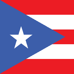 Quadratisch der Flagge von Puerto Rico