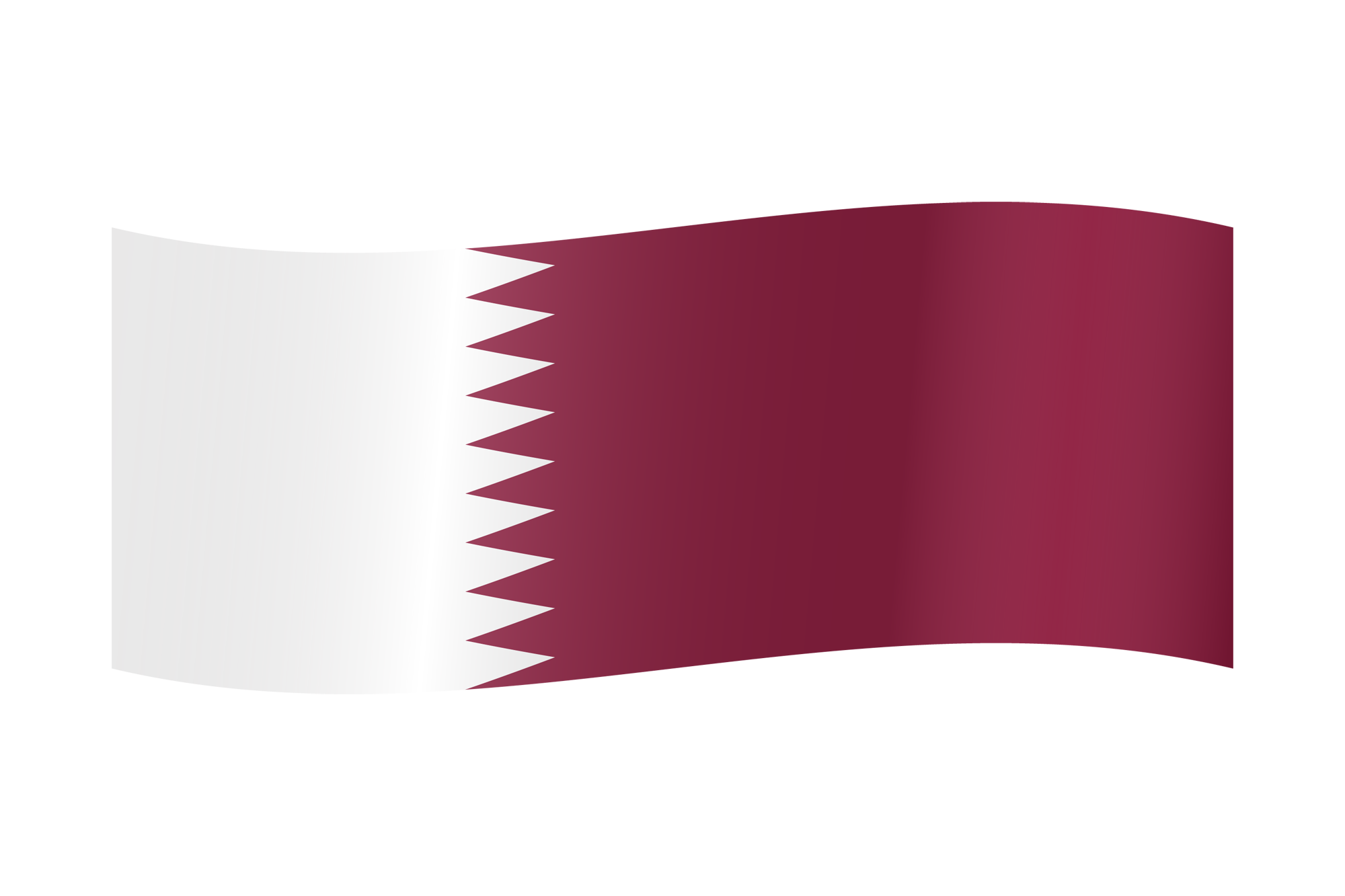 Wehend der Flagge von Katar