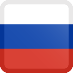 Quadratischer Button der Flagge von Russland