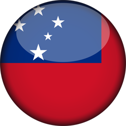 3D rund der Flagge von Samoa
