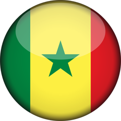 3D rund der Flagge von Senegal