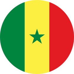 Rund der Flagge von Senegal