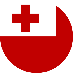 Rund der Flagge von Tonga