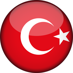 3D rund der Flagge der Türkei