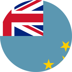 Rund der Flagge von Tuvalu