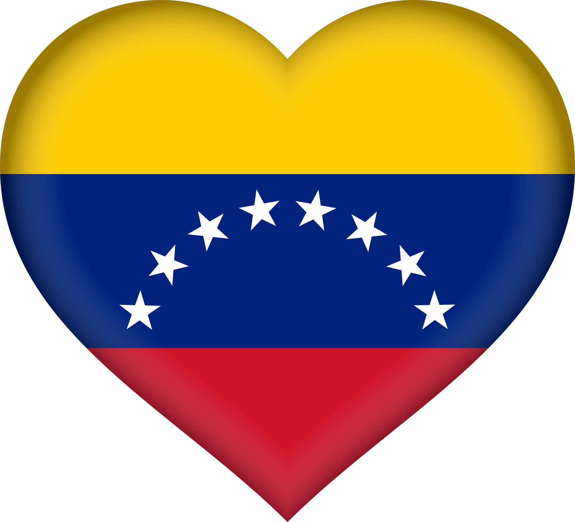 3D-Herz der Flagge von Venezuela