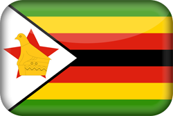 3D der Flagge von Simbabwe